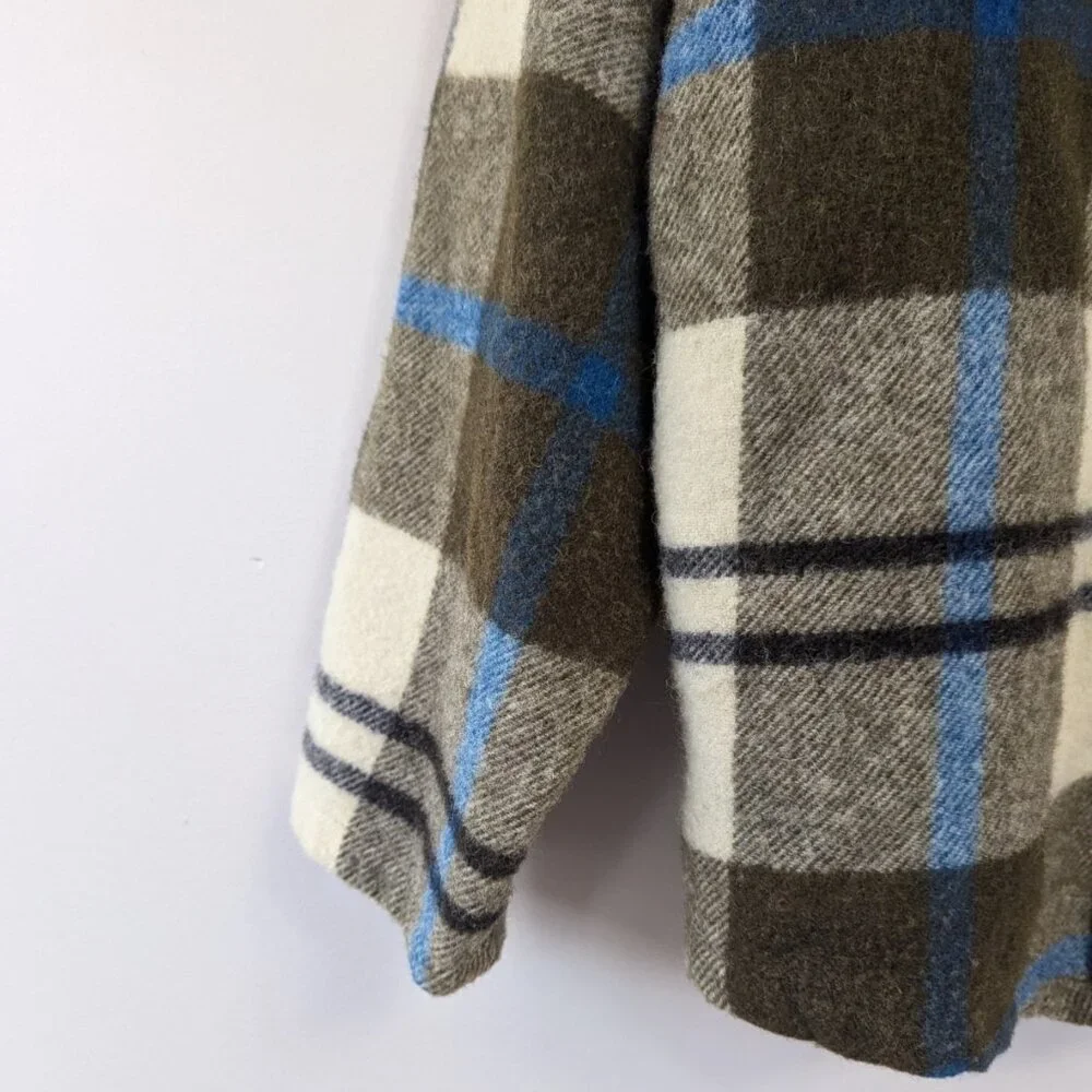 Vintage 50s Woolrich Pull Over Plaid Jacket Wool USA Hunting‎ Retro XL